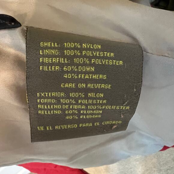 Kenneth Cole Reaction Down Puffer Vest Women's Size Large Red Preppy Hiking - Picture 5 of 8